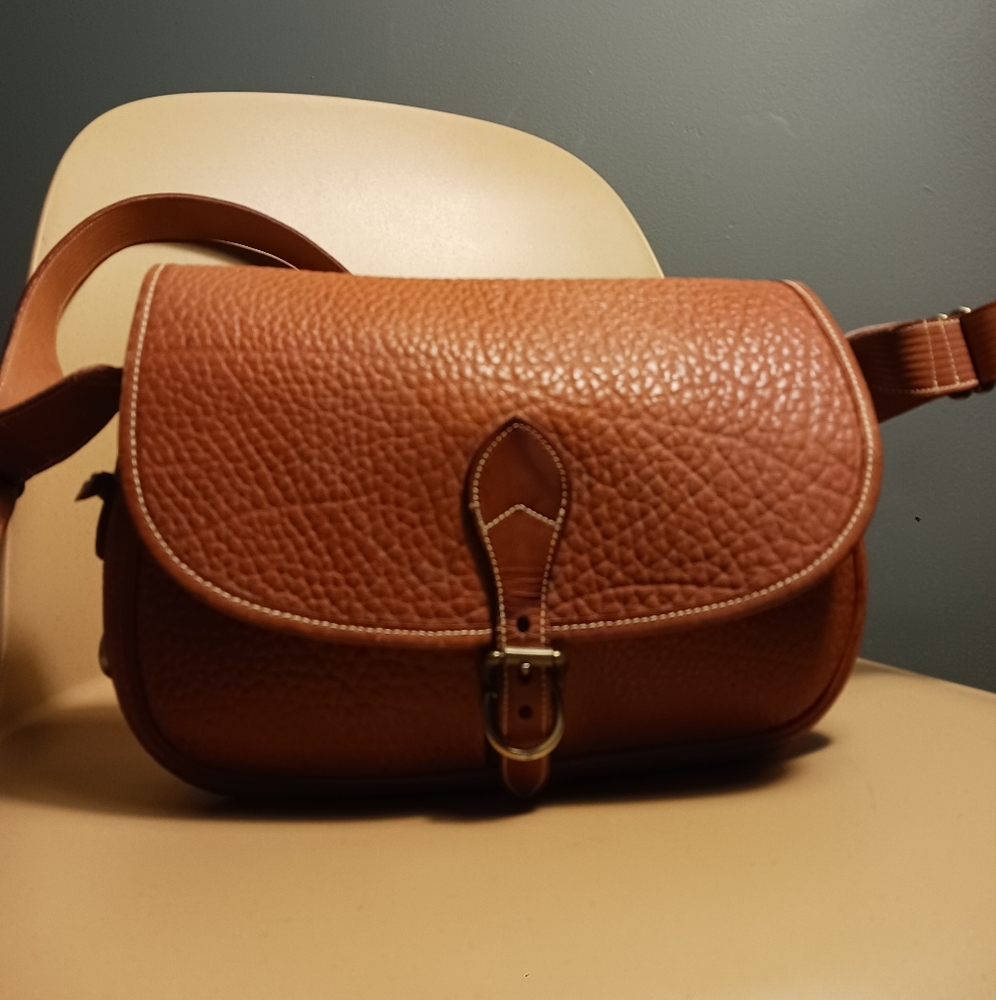 Vintage DOONEY & BOURKE Elegant Brown Leather Crossbody Bag - Picture 3 of 16